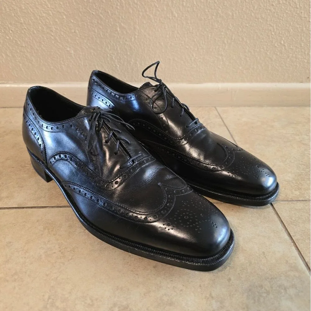 Johnston & Murphy Classic Black Brogue Oxfords